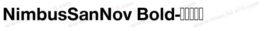 NimbusSanNov Bold字体转换